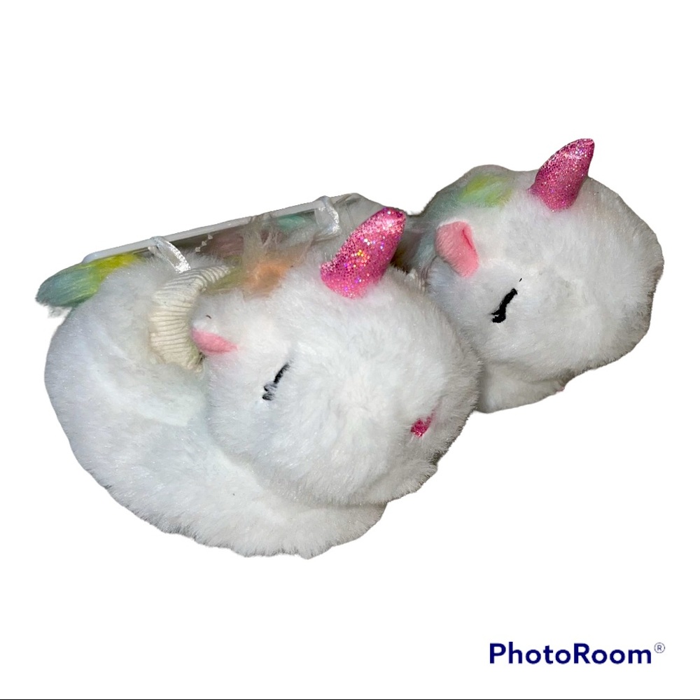 LITTLE ME Baby Girl Unicorn Slippers